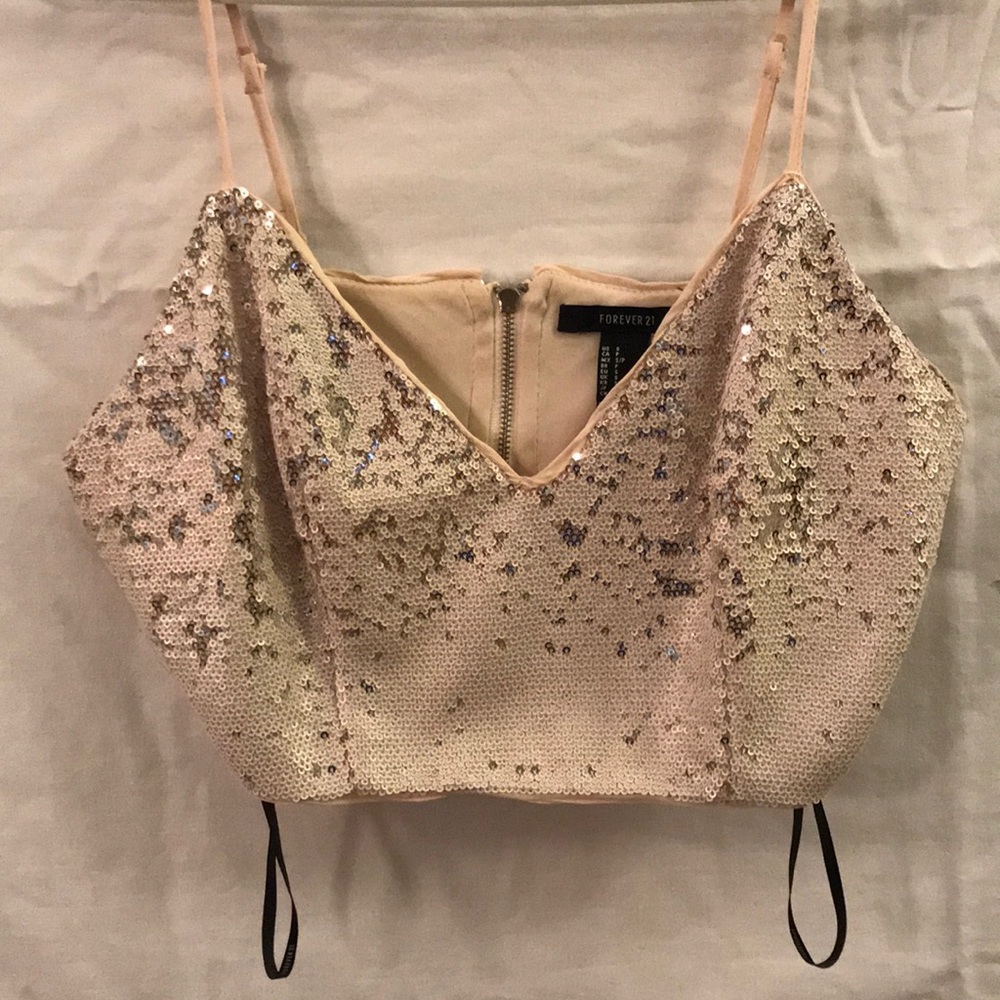 Sequins Crop Top